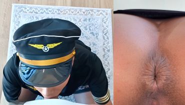 Captain's Cabin Quickie: Stewardess Gets Her Cock