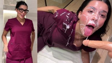 Hot Nurse Roleplay: Hanna Miller Shows Off Her Fake Cum Shower